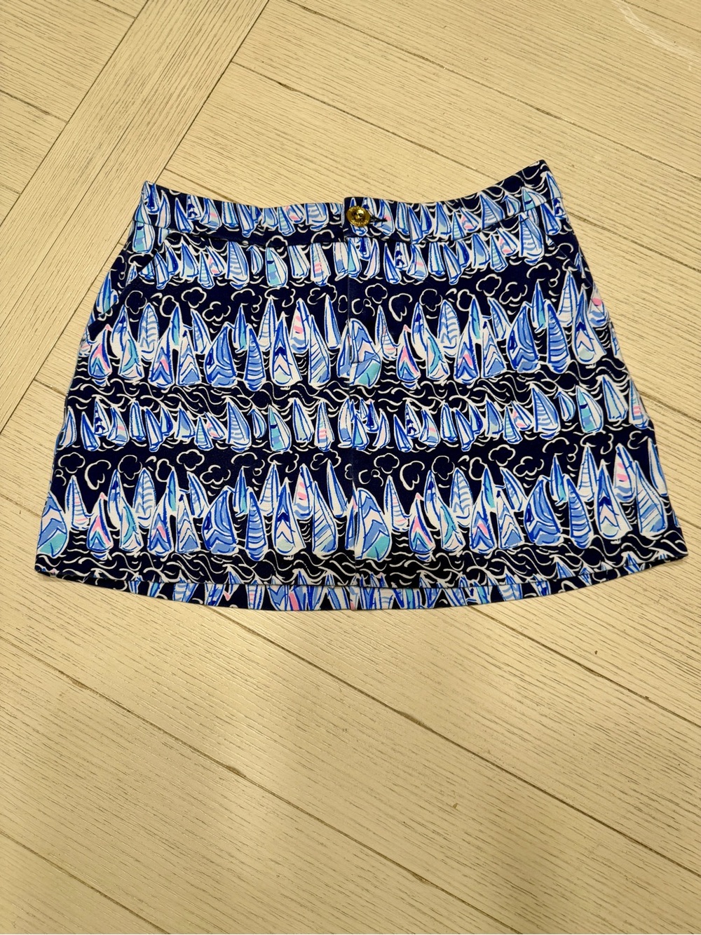 Lilly Pulitzer 00 | Colette stretch skort- low tide navy sails and stripes | EUC